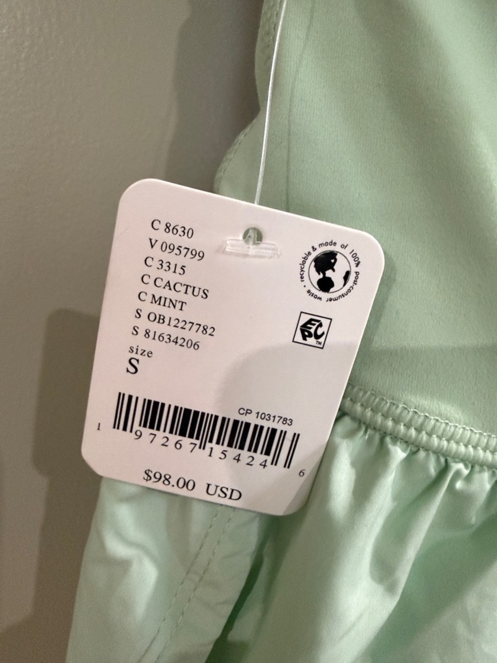 NEVER WORN. Free People Movement Mint Green Sleeveless Romper with Cutout - Picture 3 of 4